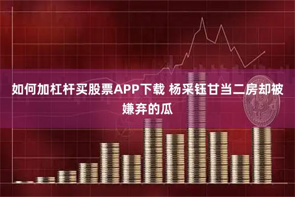 如何加杠杆买股票APP下载 杨采钰甘当二房却被嫌弃的瓜